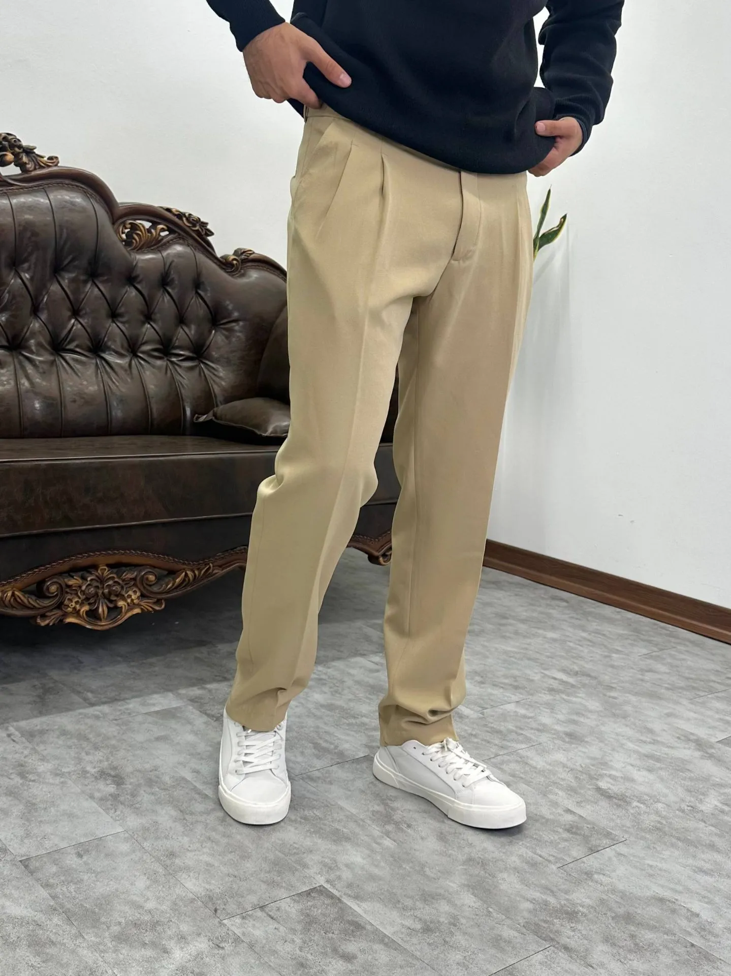 شلوار پارچه ای مام فیت-128+ شلوار پارچه ای مام فیت-128+