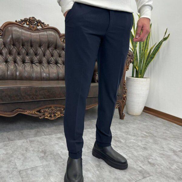 شلوار پارچه ای اسلیم سرمه ای 702398