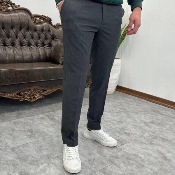 شلوار پارچه ای اسلیم ذغالی 702468