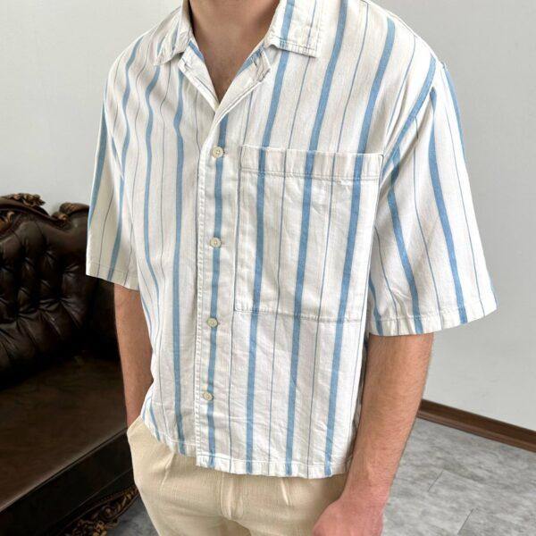 پیراهن راه راه آستین کوتاه 207937