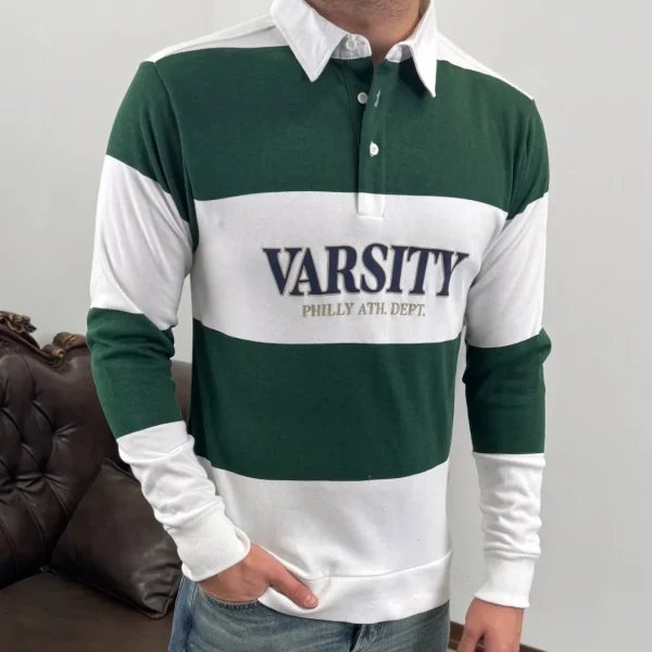 تیشرت یقه دار آستین بلند 907947