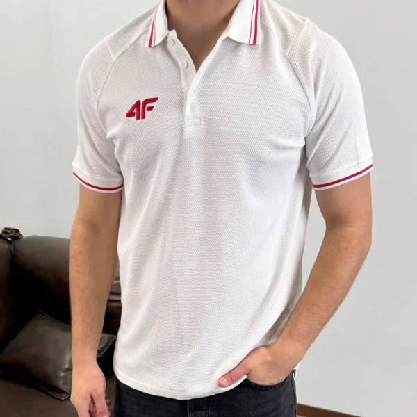 تیشرت یقه دار تک لوگو 908313